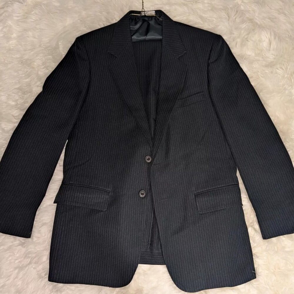 Oakton Ltd Classic Collection Mens Suit - Blazer 40R black + dress pants 30x30